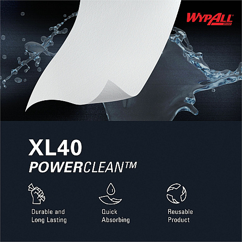 Wypall PowerClean L40 Extra Absorbent Towels (05701)