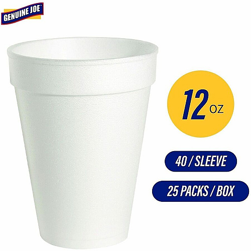 Genuine Joe 12 oz Hot/Cold Foam Cups (58552)