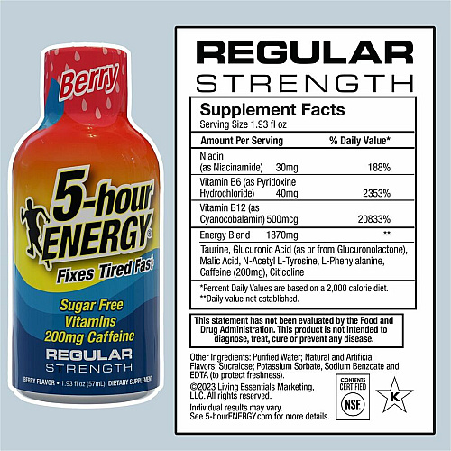 5-hour ENERGY Berry Flavored Drink (500181)