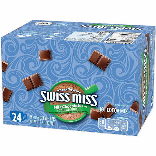 Swiss Miss Milk Chocolate No Sugar Added Cocoa Mix Packets (HUN55584)
