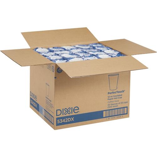 Dixie PerfecTouch Insulated Paper Hot Coffee Cups by GP Pro (5342DXPK)