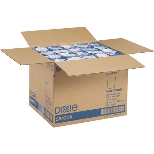Dixie PerfecTouch Insulated Paper Hot Coffee Cups by GP Pro (5342DXPK)
