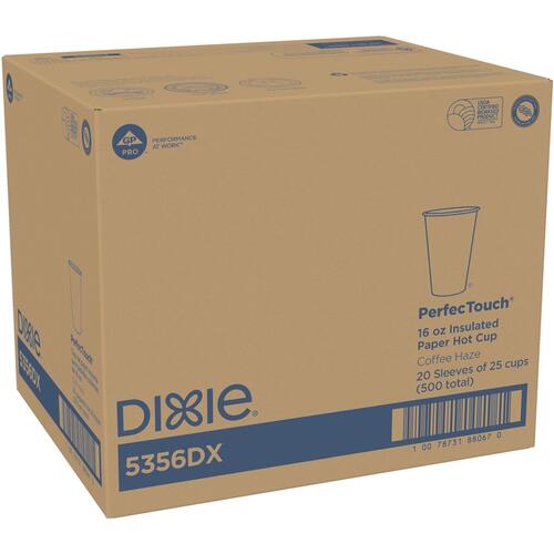 Dixie PerfecTouch Insulated Paper Hot Coffee Cups by GP Pro (5356DXPK)