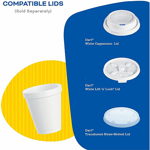 Dart J Cup 10 oz Insulated Foam Cups (10J10)