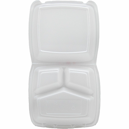 Dart 8-1/2" Triple-Compartment Foam Containers (85HT3)