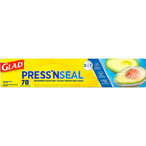 Glad 70 Square Foot Press'n Seal Food Plastic Wrap (70441)