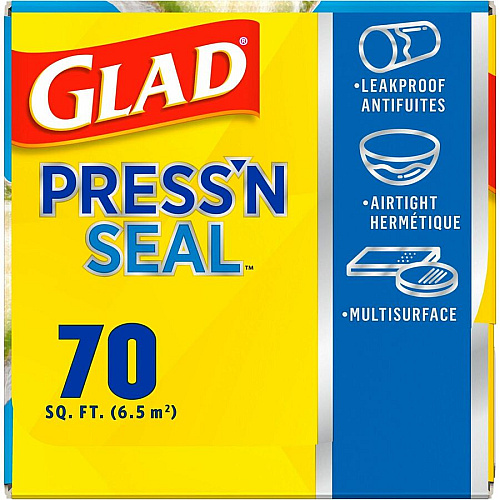 Glad 70 Square Foot Press'n Seal Food Plastic Wrap (70441)