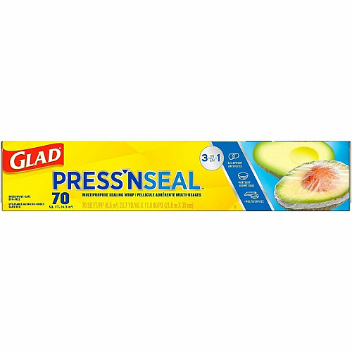 Glad 70 Square Foot Press'n Seal Food Plastic Wrap (70441)