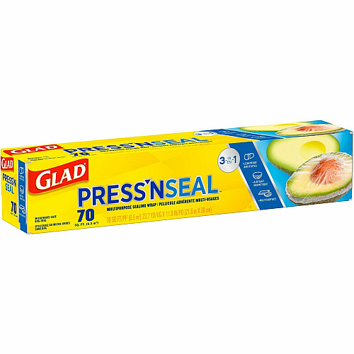 Glad 70 Square Foot Press'n Seal Food Plastic Wrap (70441)