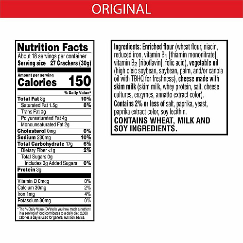 Cheez-It Cheez-It Baked Snack Crackers (19133)