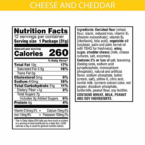 Keebler Cheese and Cheddar Sandwich Crackers (21147)