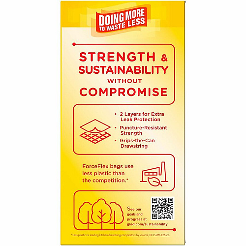 Glad ForceFlex Tall Kitchen Drawstring Trash Bags (78361)