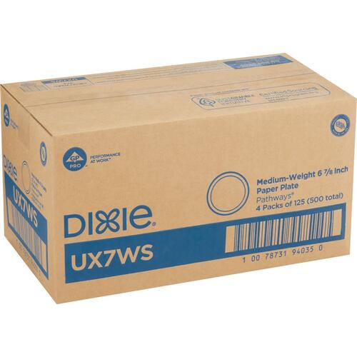 Dixie Pathways 7" Medium-weight Paper Plates by GP Pro (UX7WSCT)