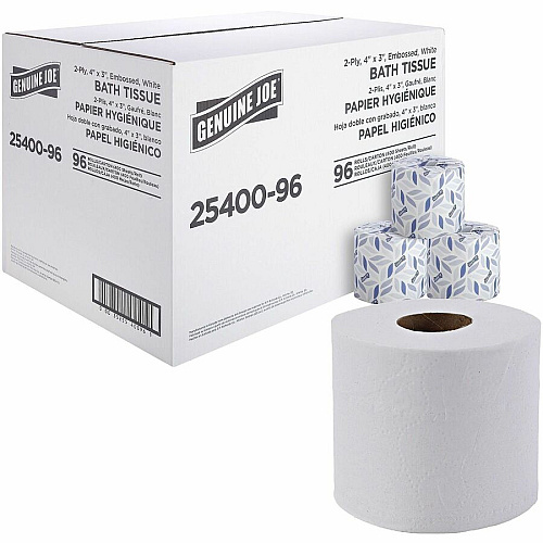 Genuine Joe Embossed Roll Bath Tissue (2508080)