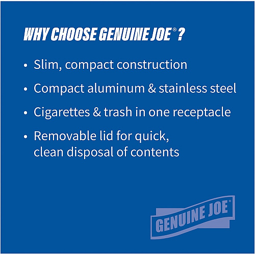 Genuine Joe Fire-safe 3-Gallon Ashtray Receptacle (58883)