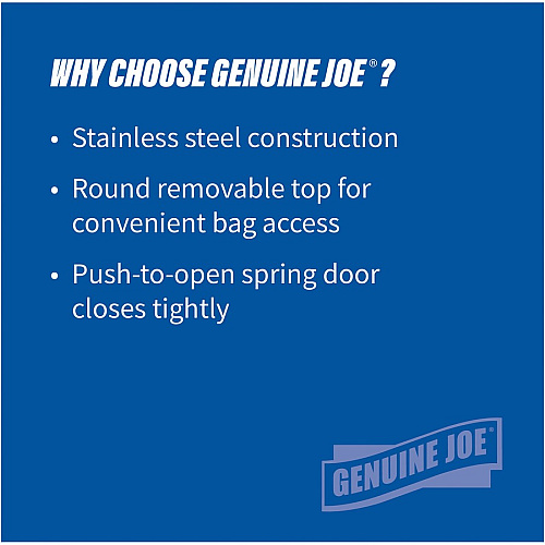 Genuine Joe Push Open Round Top Receptacle (58885)