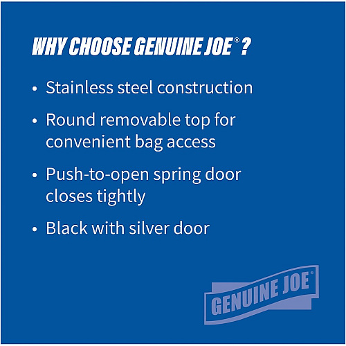 Genuine Joe Push Open Round Top Receptacle (58887)