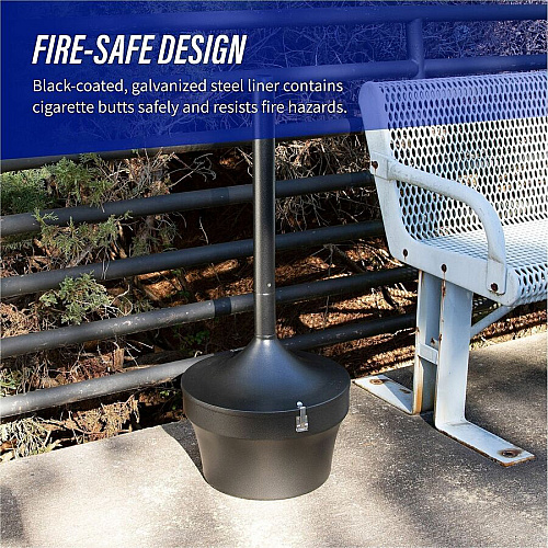 Genuine Joe 4.25 Gal Fire-safe Smoking Receptacle (58891)