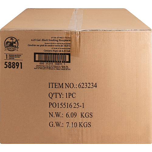 Genuine Joe 4.25 Gal Fire-safe Smoking Receptacle (58891)