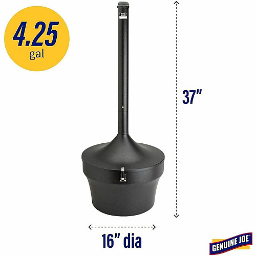 Genuine Joe 4.25 Gal Fire-safe Smoking Receptacle (58891)
