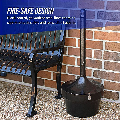 Genuine Joe 4.25 Gal Fire-safe Smoking Receptacle (58892)