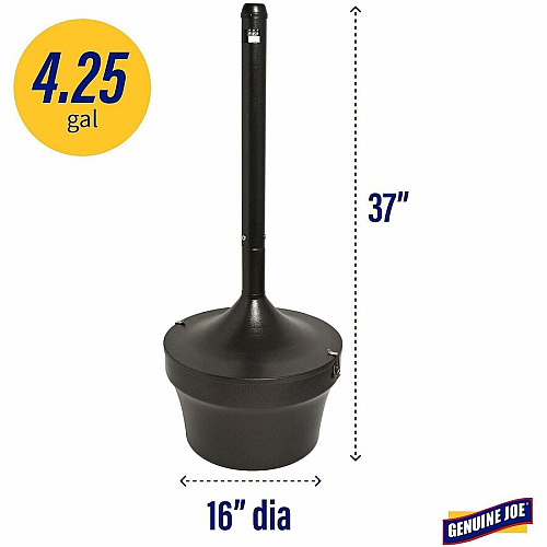 Genuine Joe 4.25 Gal Fire-safe Smoking Receptacle (58892)