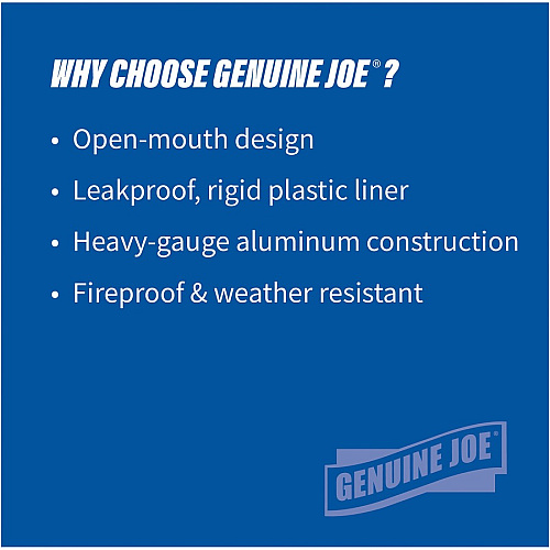 Genuine Joe Classic Cylinder 2-Piece Waste Receptacle (58893)