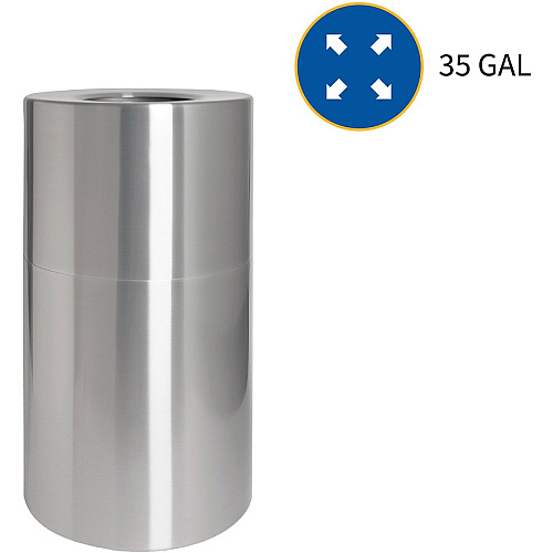 Genuine Joe Classic Cylinder 2-Piece Waste Receptacle (58893)