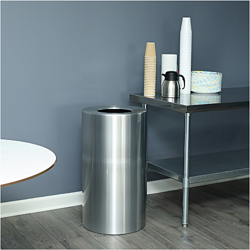 Genuine Joe Classic Cylinder 2-Piece Waste Receptacle (58893)