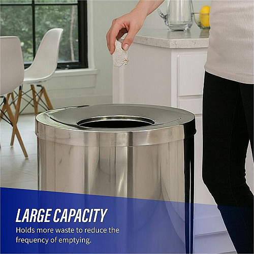 Genuine Joe 30 Gallon Stainless Steel Trash Receptacle (58895)