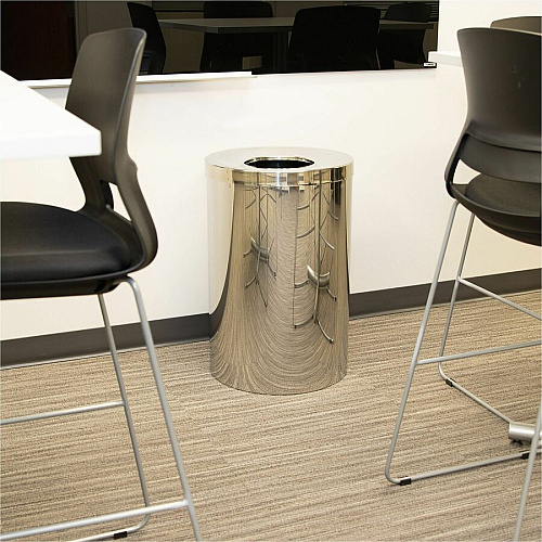 Genuine Joe 30 Gallon Stainless Steel Trash Receptacle (58895)