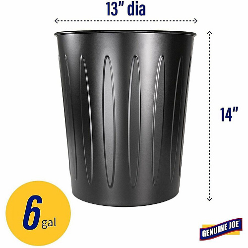 Genuine Joe 6-gallon Fire-safe Trash Can (58897)