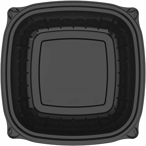 Dart 32 oz (946 ml) Square PP Bowl - Black (B32SB)