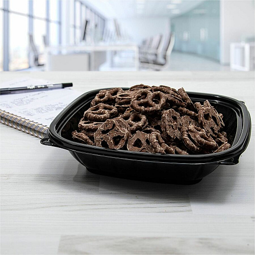 Dart 32 oz (946 ml) Square PP Bowl - Black (B32SB)