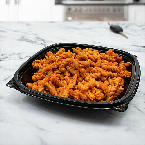 Dart 32 oz (946 ml) Square PP Bowl - Black (B32SB)