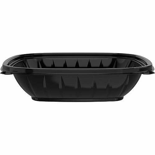 Dart 32 oz (946 ml) Square PP Bowl - Black (B32SB)