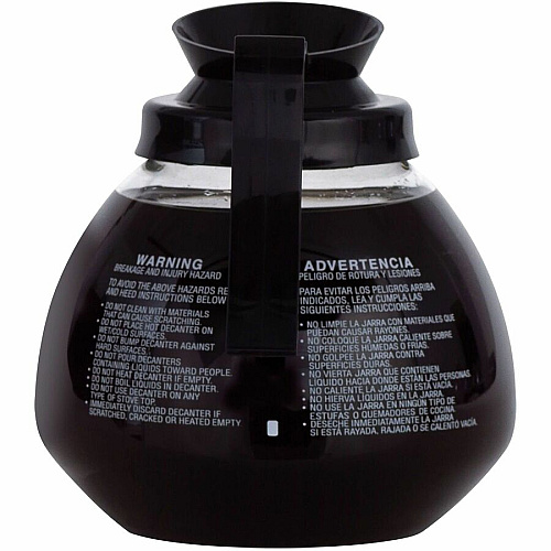 BUNN 64 oz. Black Handle Glass Decanter (424000101)