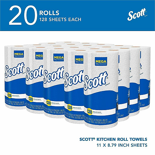 Scott Kitchen Paper Towels with Fast-Drying Absorbency Pockets (41482)