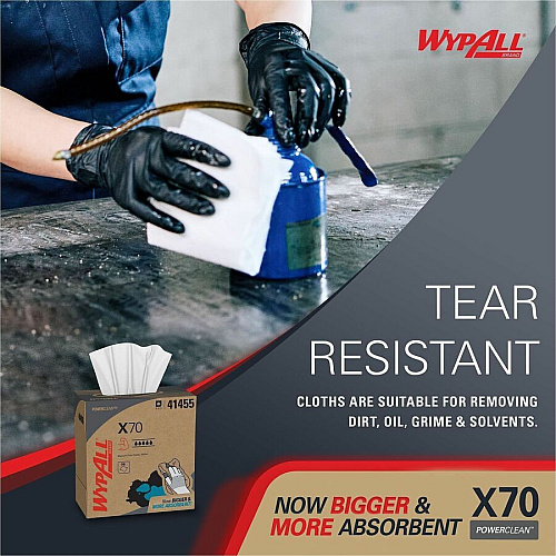 Wypall PowerClean X70 Medium Duty Cloths - Pop-Up Box (41455)