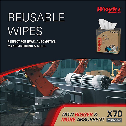Wypall PowerClean X70 Medium Duty Cloths - Pop-Up Box (41455)