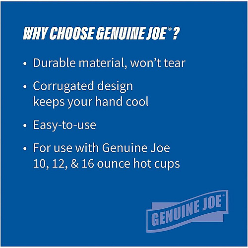 Genuine Joe Protective Corrugated Cup Sleeves (19049CT)