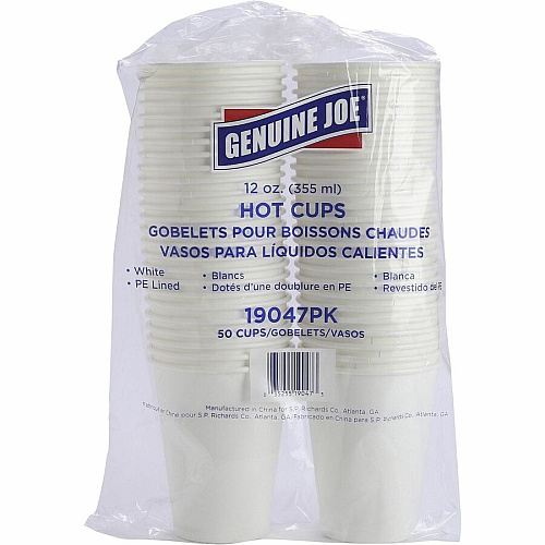 Genuine Joe 12 oz Disposable Hot Cups (19047CT)