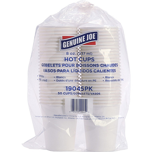 Genuine Joe 8 oz Disposable Hot Cups (19045CT)