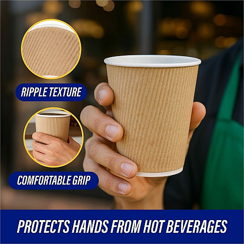 Genuine Joe 10 oz Rippled Hot Cups (11256CT)