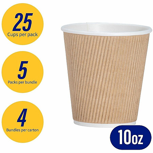 Genuine Joe 10 oz Rippled Hot Cups (11256CT)