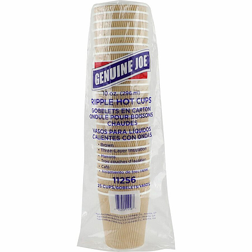 Genuine Joe 10 oz Rippled Hot Cups (11256CT)