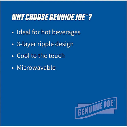 Genuine Joe 12 oz Rippled Hot Cups (11260CT)
