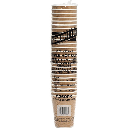 Genuine Joe 12 oz Rippled Hot Cups (11260CT)