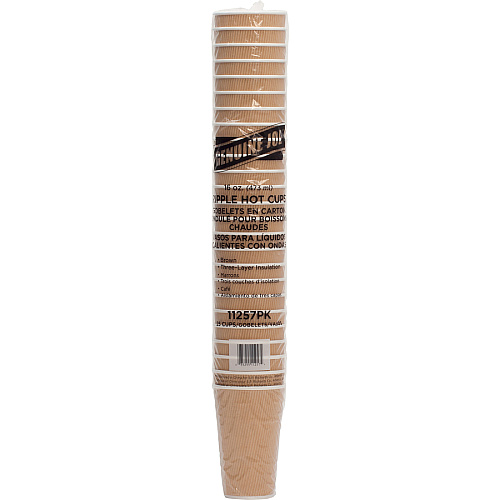 Genuine Joe 16 oz Rippled Hot Cups (11257)