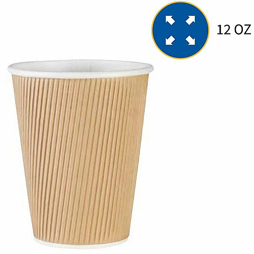 Genuine Joe 12 oz Rippled Hot Cups (11260)
